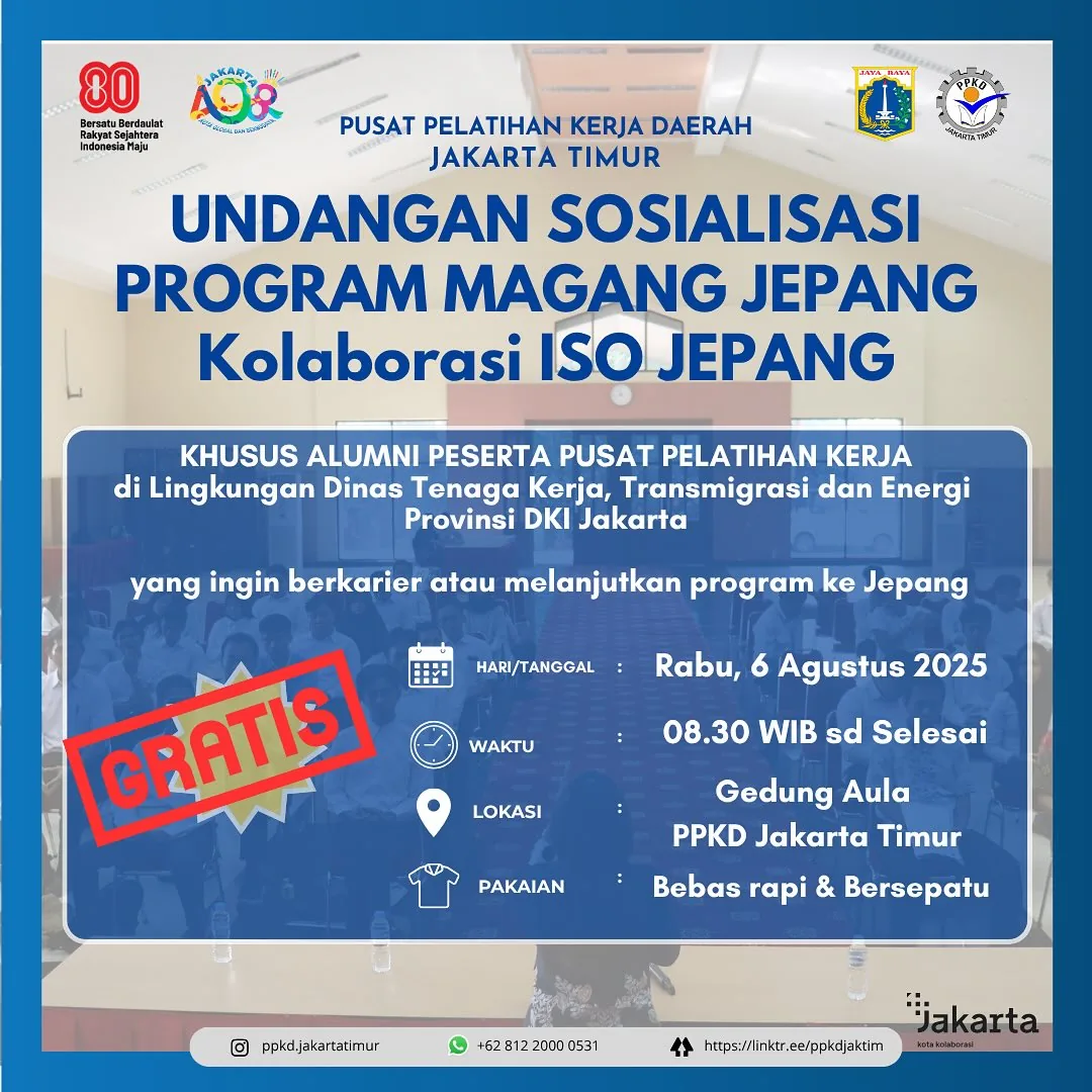 UNDANGAN SOSIALISASI PROGRAM MAGANG JEPANG – PPKD KABUPATEN PASAMAN BARAT